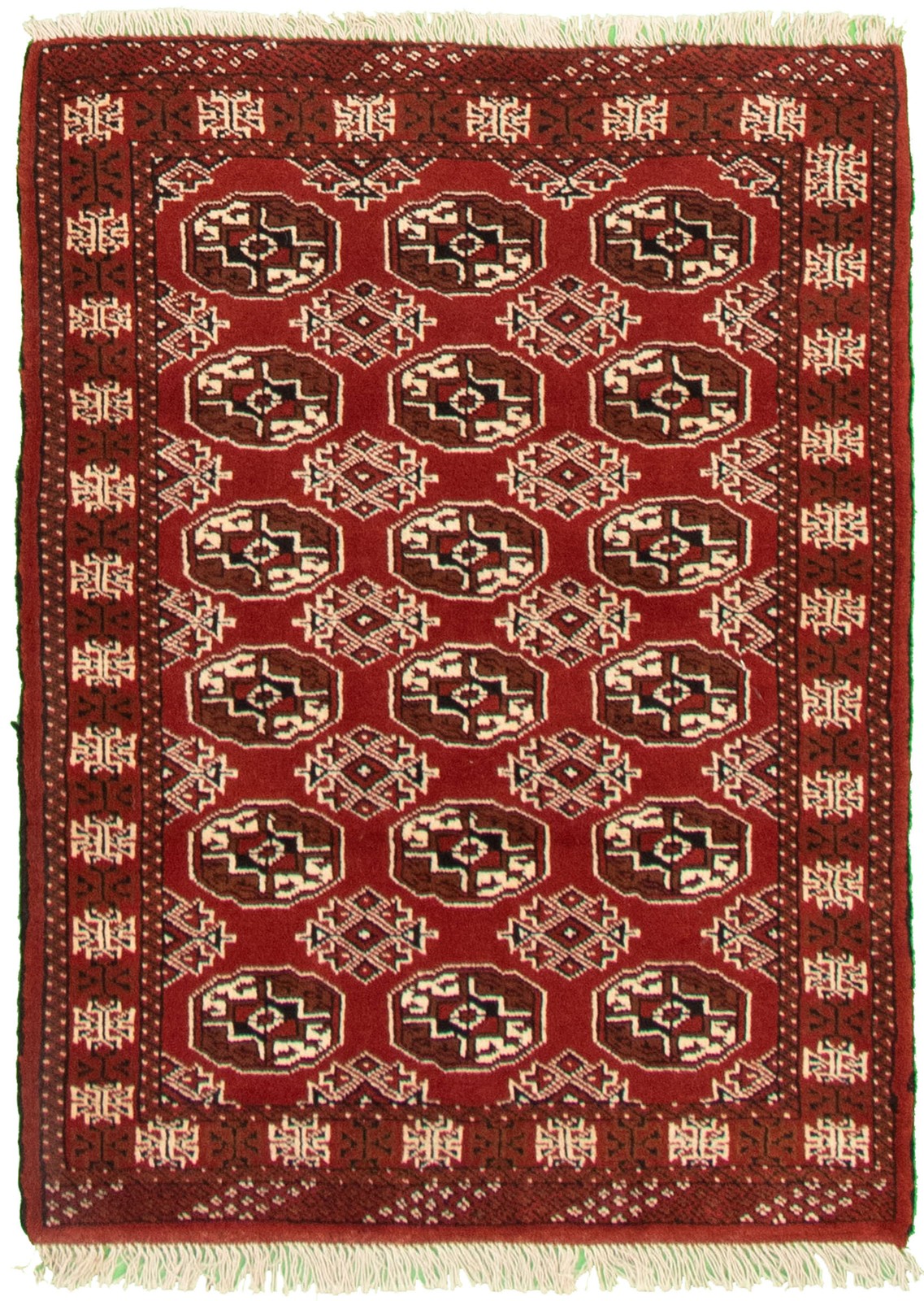 Vintage Traditional Hand-Knotted Area Rug 3’5″ x 4’8″ Oriental Wool Carpet