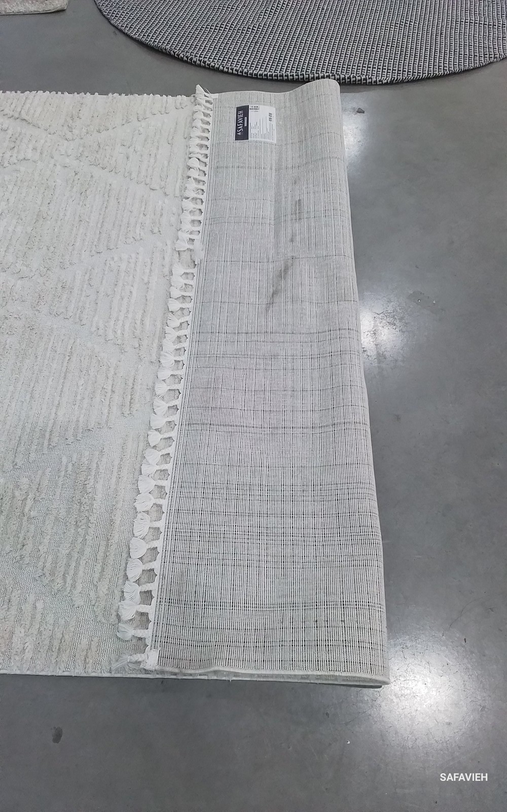 BEIGE 6′-7″ x 6′-7″ Back Stain Rug, Reduced Price 1172801792 MRK517C-7SQ