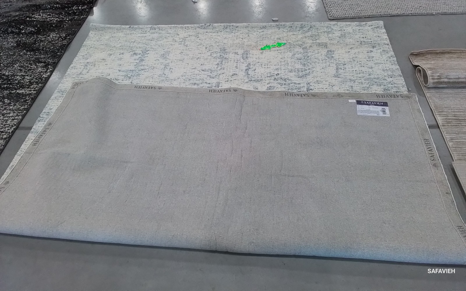 IVORY / BLUE 8′-0″ x 10′-0″ Back Stain Rug, Reduced Price 1172777771 EBN904A-8