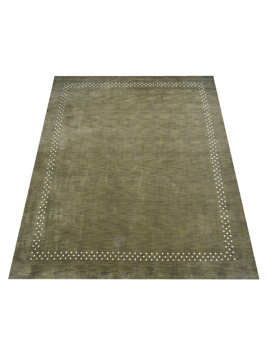 Hand Knotted Loom Wool Area Rug Contemporary Green BBH Homes BBL0A531