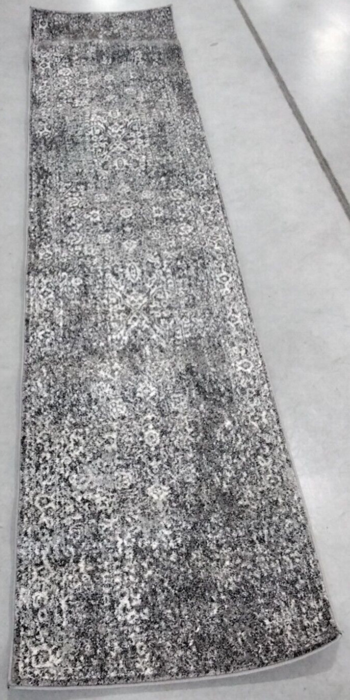 GREY / IVORY 2′-2″ X 9′ Back Stain Rug, Reduced Price 1172739770 EVK256D-29