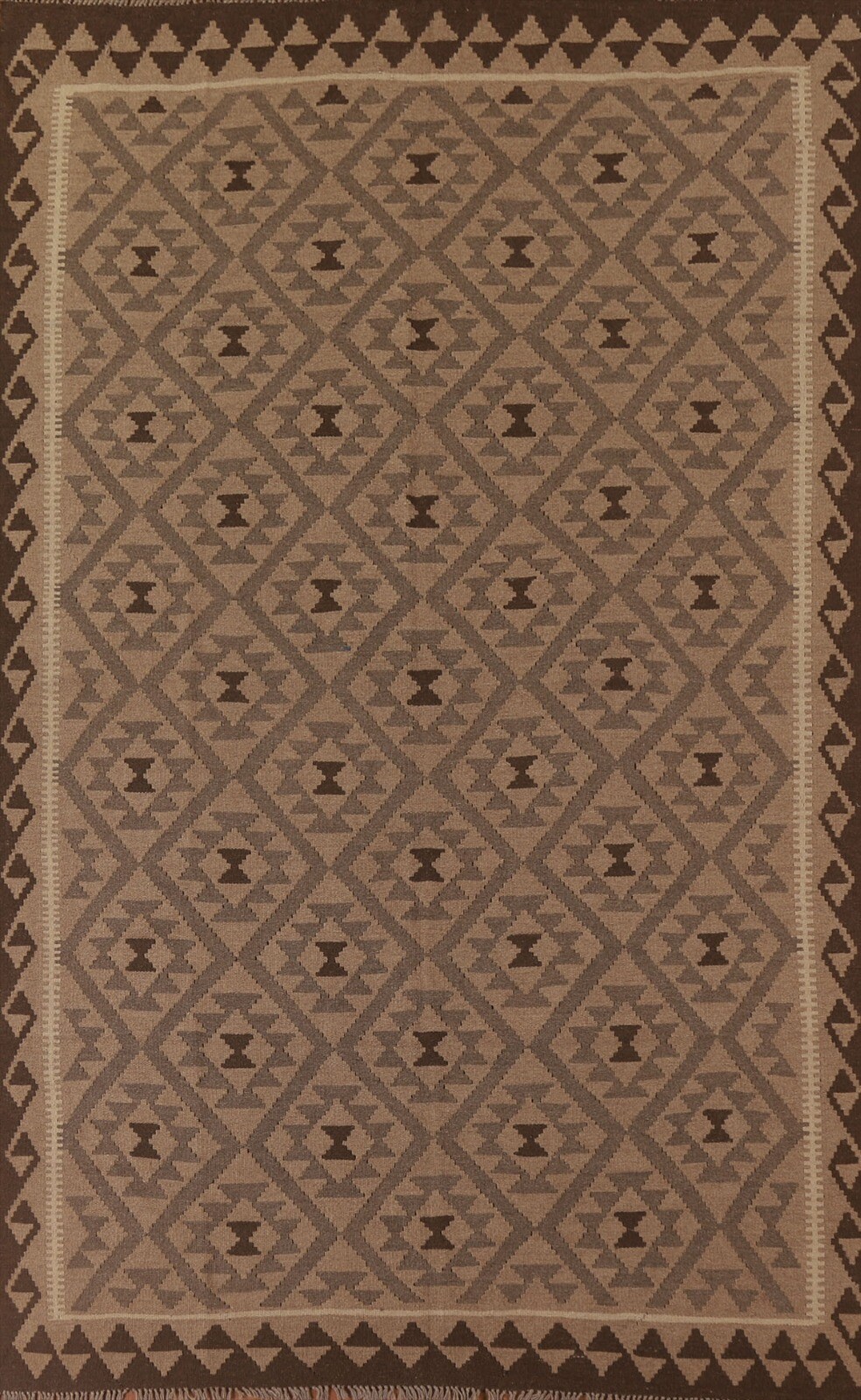 Tribal Traditional Kilim Area Rug Reversible Hand-Woven Living Room Carpet 7×10