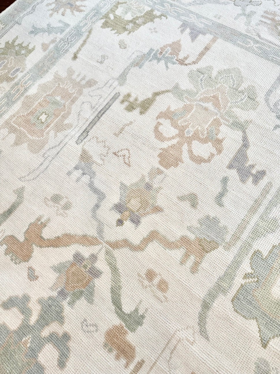 Orleans Cream Modern Oushak Wool Rug For Living Room Turkish Knot Area Rugs