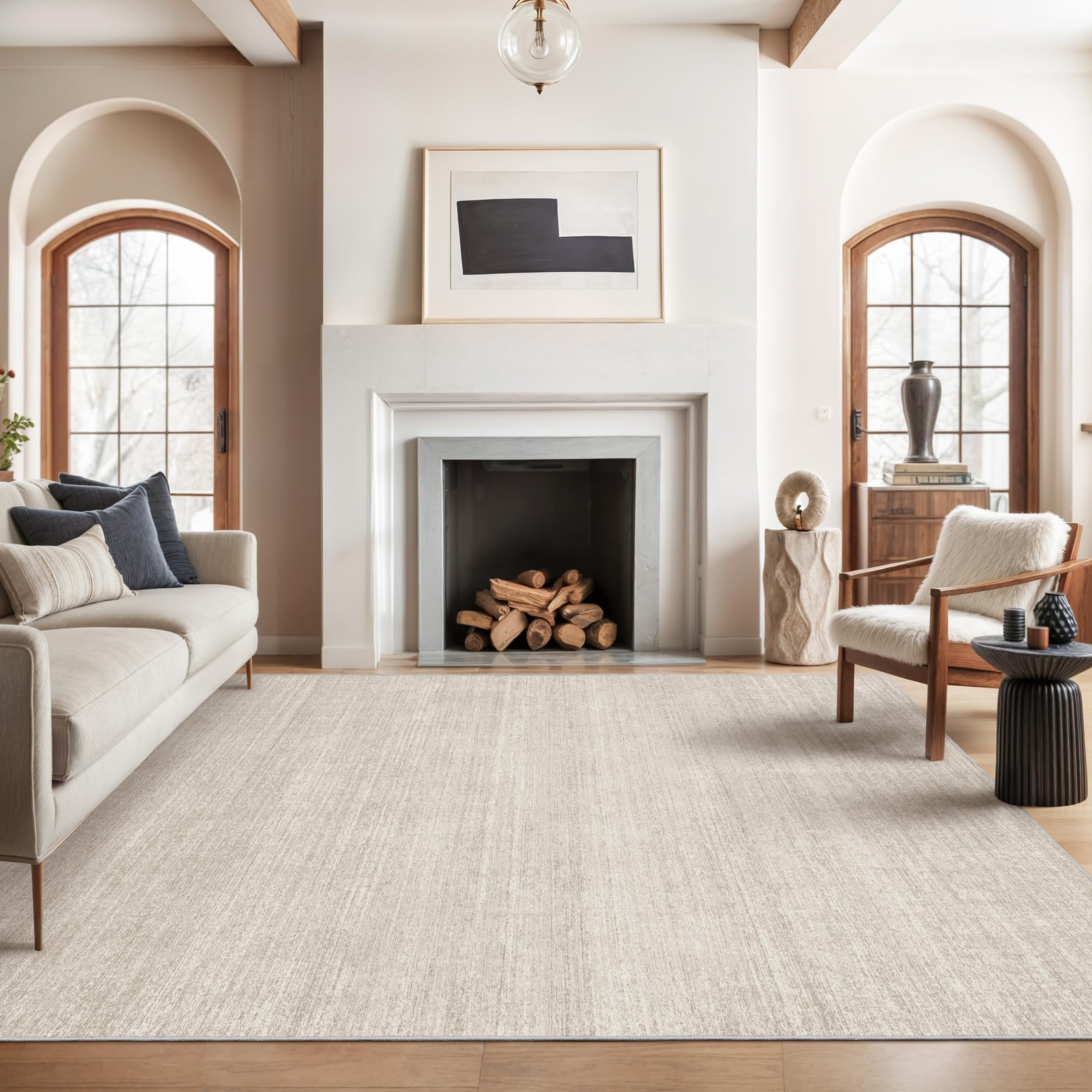 Washable Rugs 5×8 – Stain Resistant 5×8 Area Rugs for Living Room, Non Slip B…