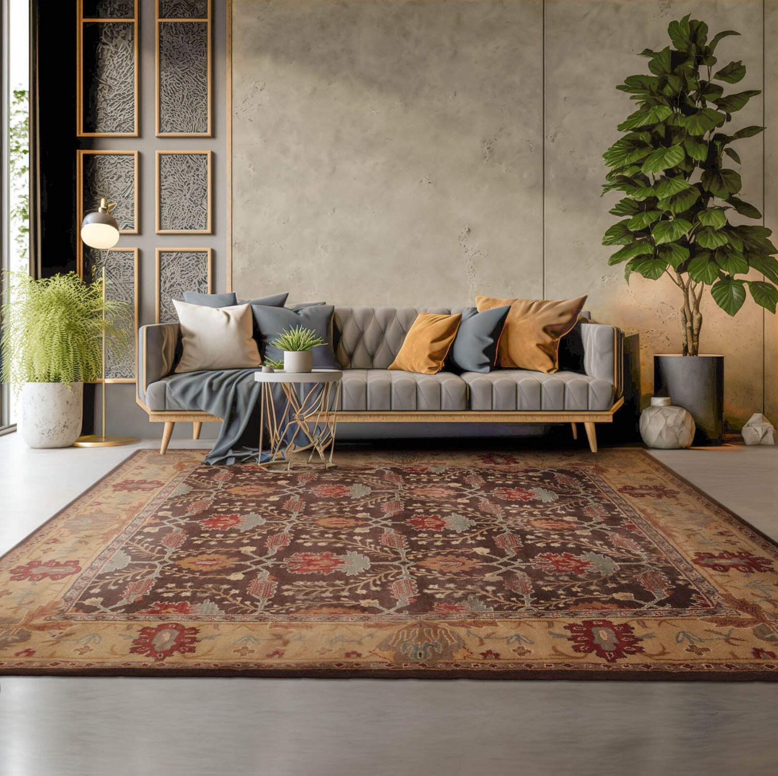Multi Size Multi Color William Morris Handmade 100% Wool Oriental Are Rug
