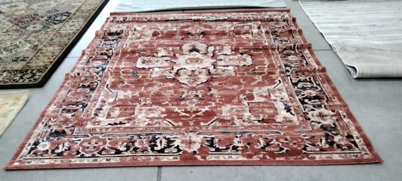 RED / IVORY 8′ X 10′ Back Stain Rug, Reduced price 1172757115 CHL411Q-8