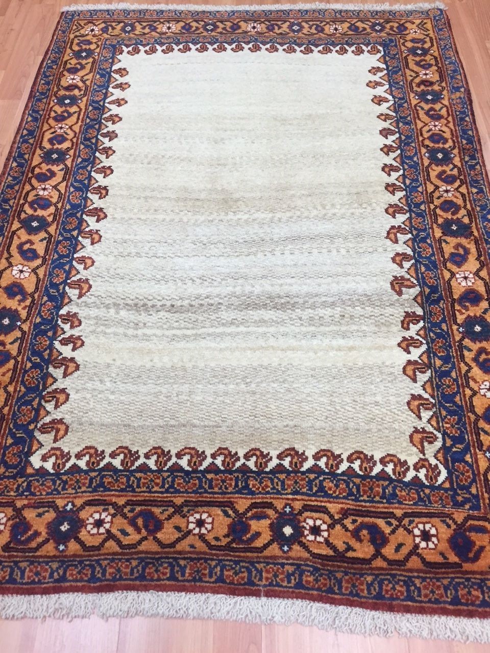 3’3″ x 4’7″ New Indian Tribal Oriental Rug – Hand Made – 100% Wool – Veg Dye