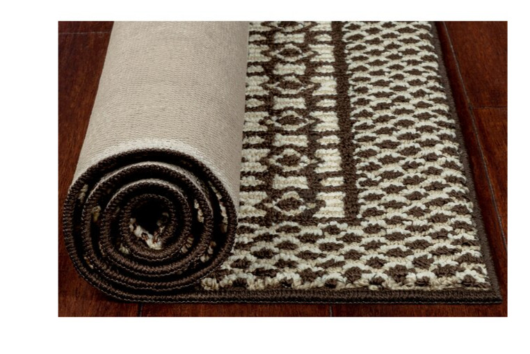 Mohawk 20”X34” Brown Indoor Border Machine Washable Throw Rug