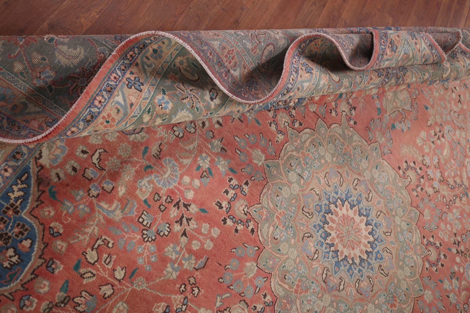 Traditional Handmade Floral Mashaad Area Rug 10×12 Vintage Living Room Carpet