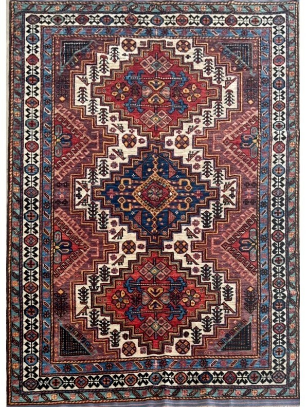 One-of-a-Kind Hand Knotted Vegetable Dye 0 Wool Area Rug 5’ 3” x 6’ 9”