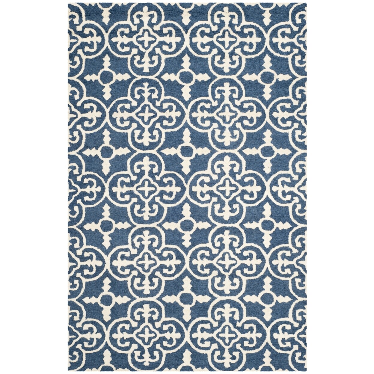 SAFAVIEH Cambridge CAM133G Handmade Navy / Ivory Rug