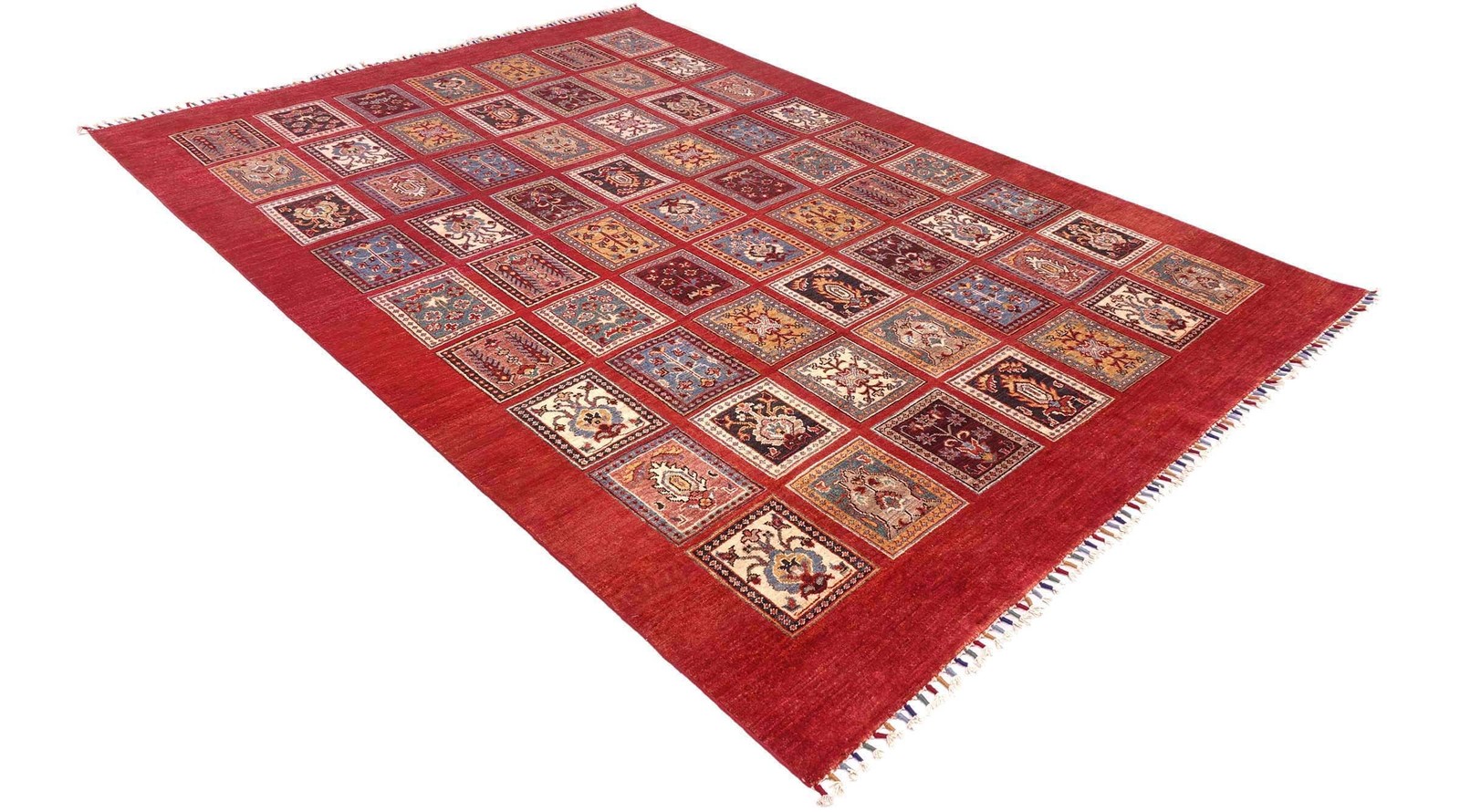 Afghan Ziegler Khorjin Bakhtiar Carpet 200×300 Hand-knotted Red Field Pattern