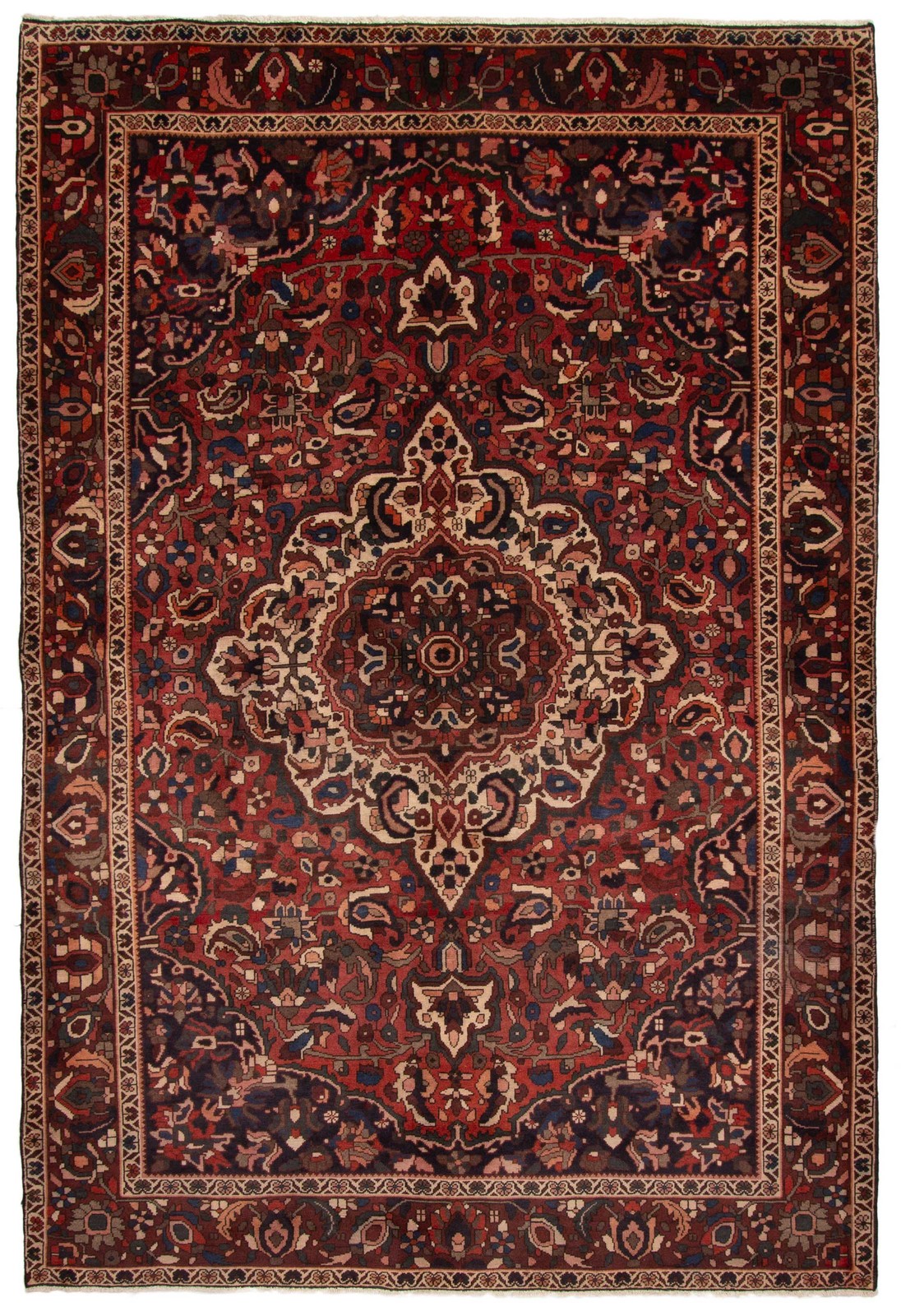 Vintage 7’0″ x 10’4″ Traditional Hand Knotted Vegetable Dye Wool Area Rug
