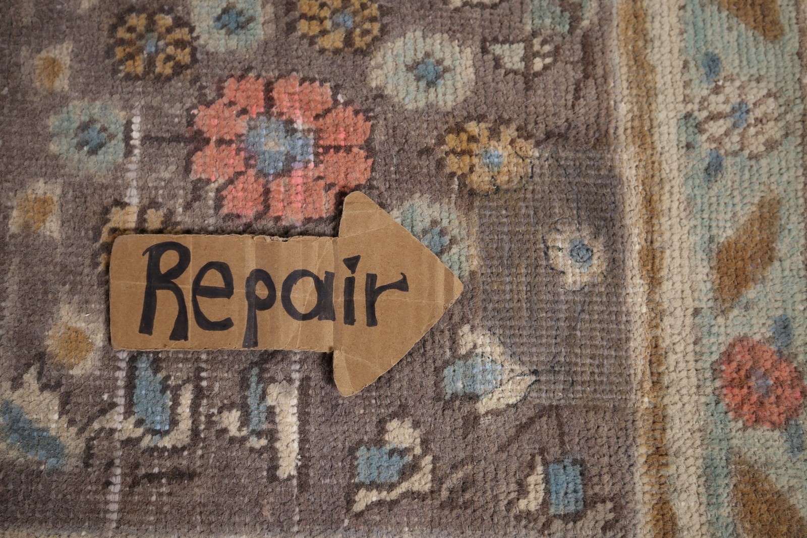 Vintage Over-Dyed Area Rug 10×13 Hand-knotted Wool Traditional for Living Room
