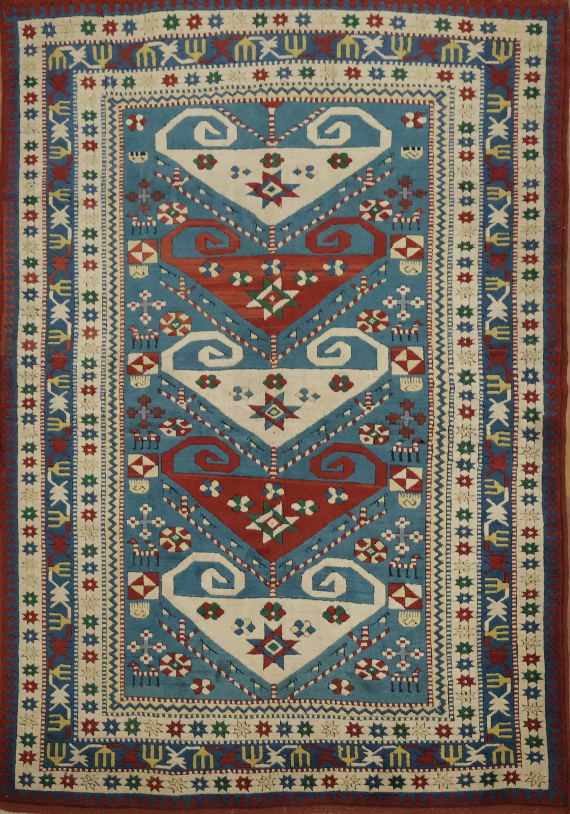 Classic Elegance 5×7 in a Multicolor Anatolian Geometric Wool Area Rug