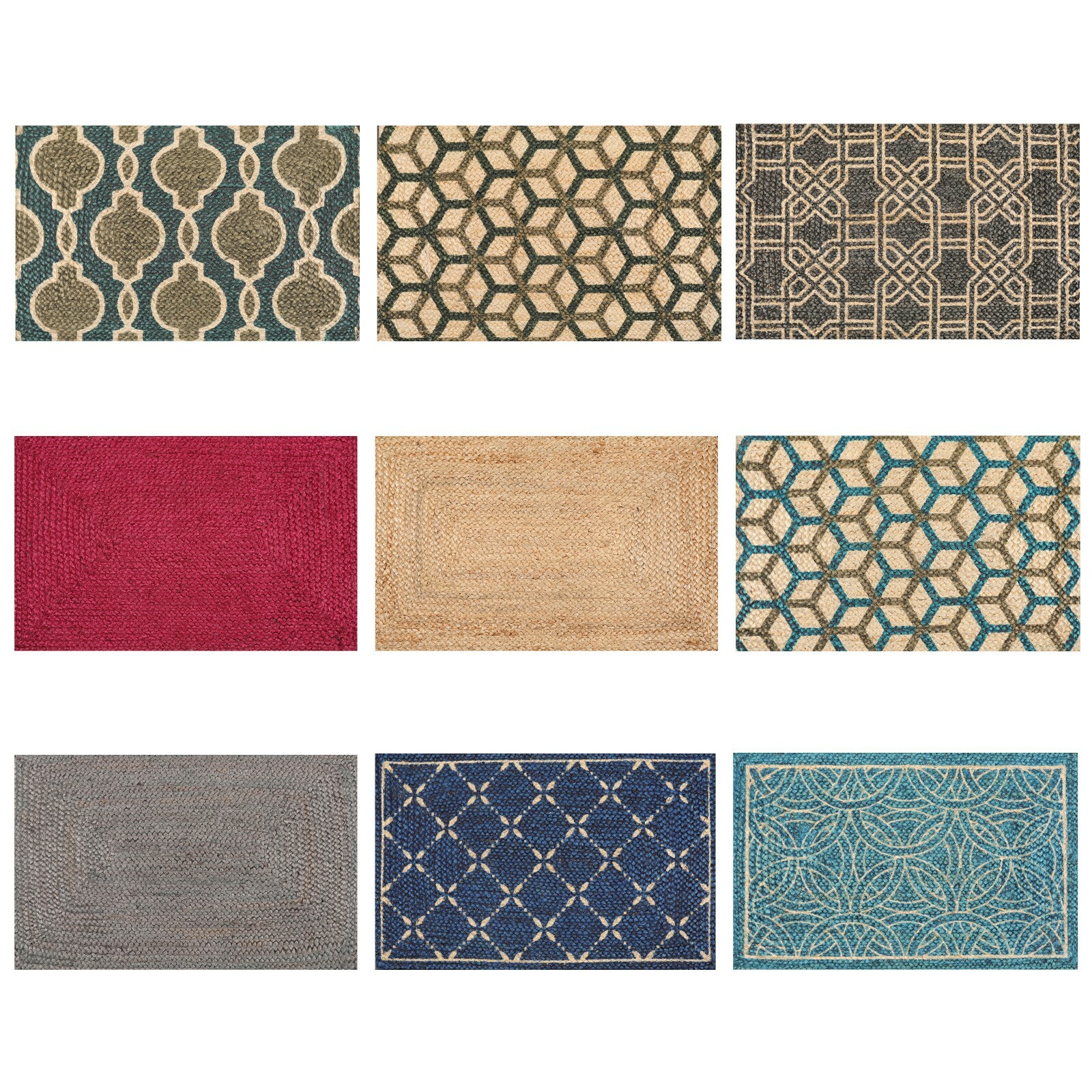 21″x 34″ Hand Braided 100% Jute Natural Fiber Kitchen Doormat Area Rug Floor Mat