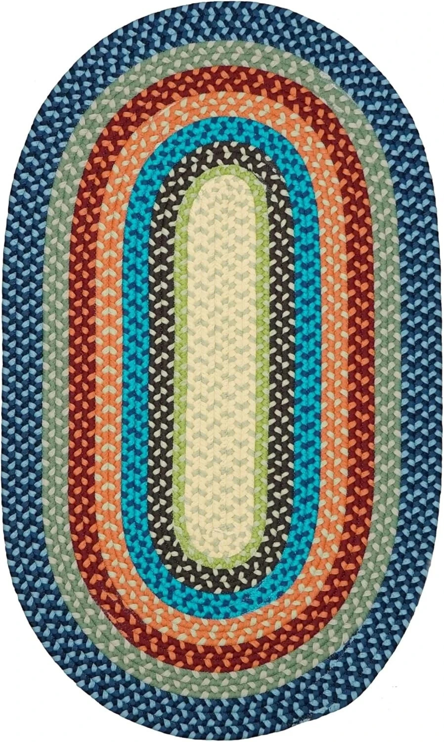 New Colonial Mills South Park Braided Rug – 2′ x 4 ‘ Multi Color Oval