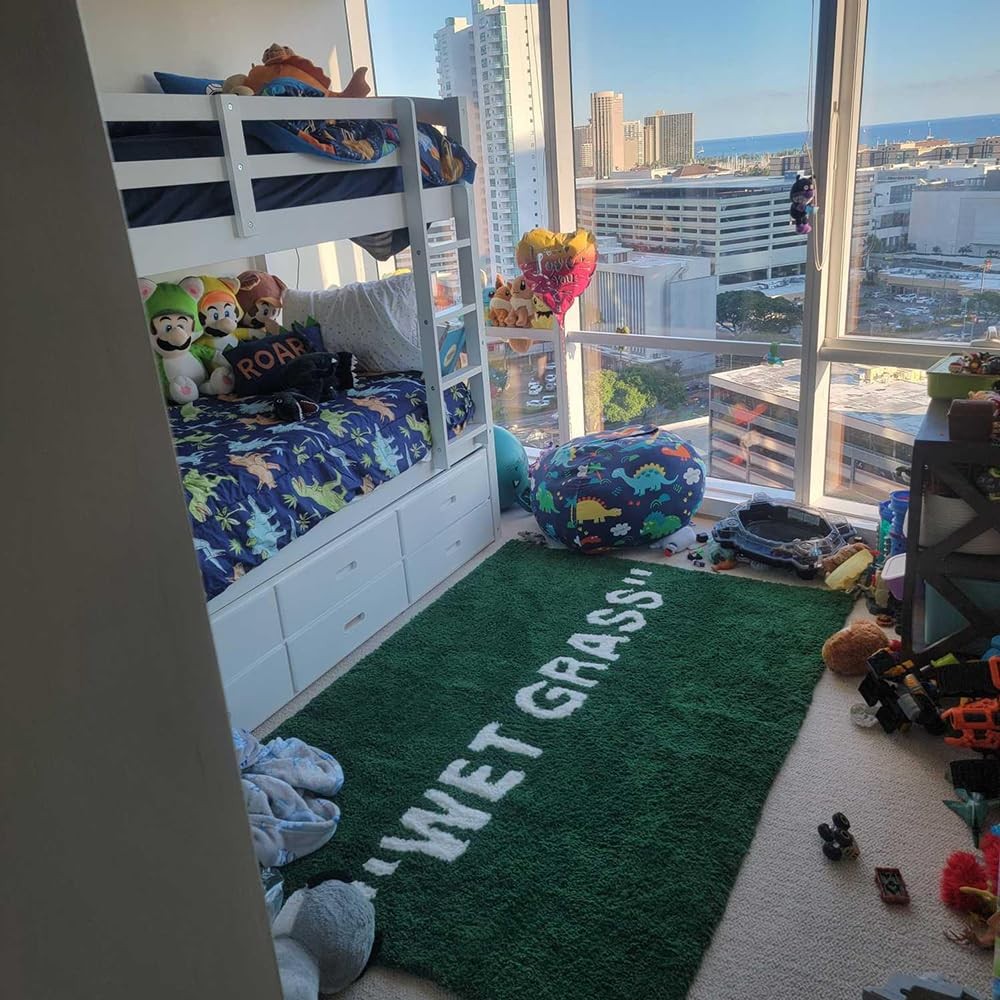 Wet Grass Rug – Green Grass Classic Handmade Flocked Area Rug – Hypebeast Hom…
