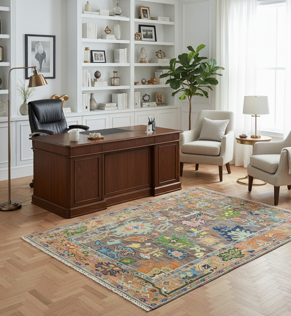 Oushak Hand Knotted 8×10, 9×12, Area Rug Carpet for Home, Bedroom, Living Room