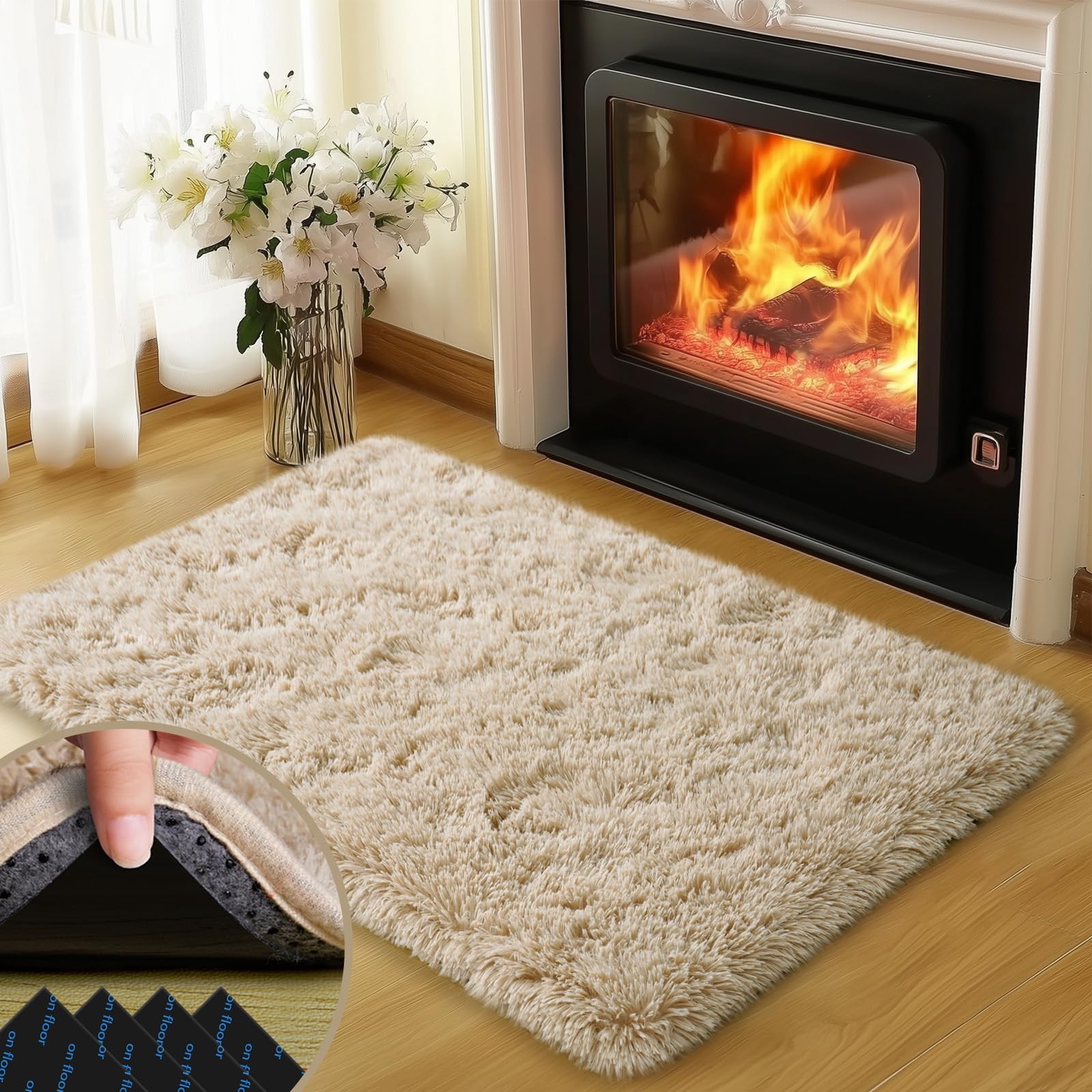 2×3 Rugs for Bedroom Fluffy Area Rugs for Living Room Soft Shag Kids Rug Smal…