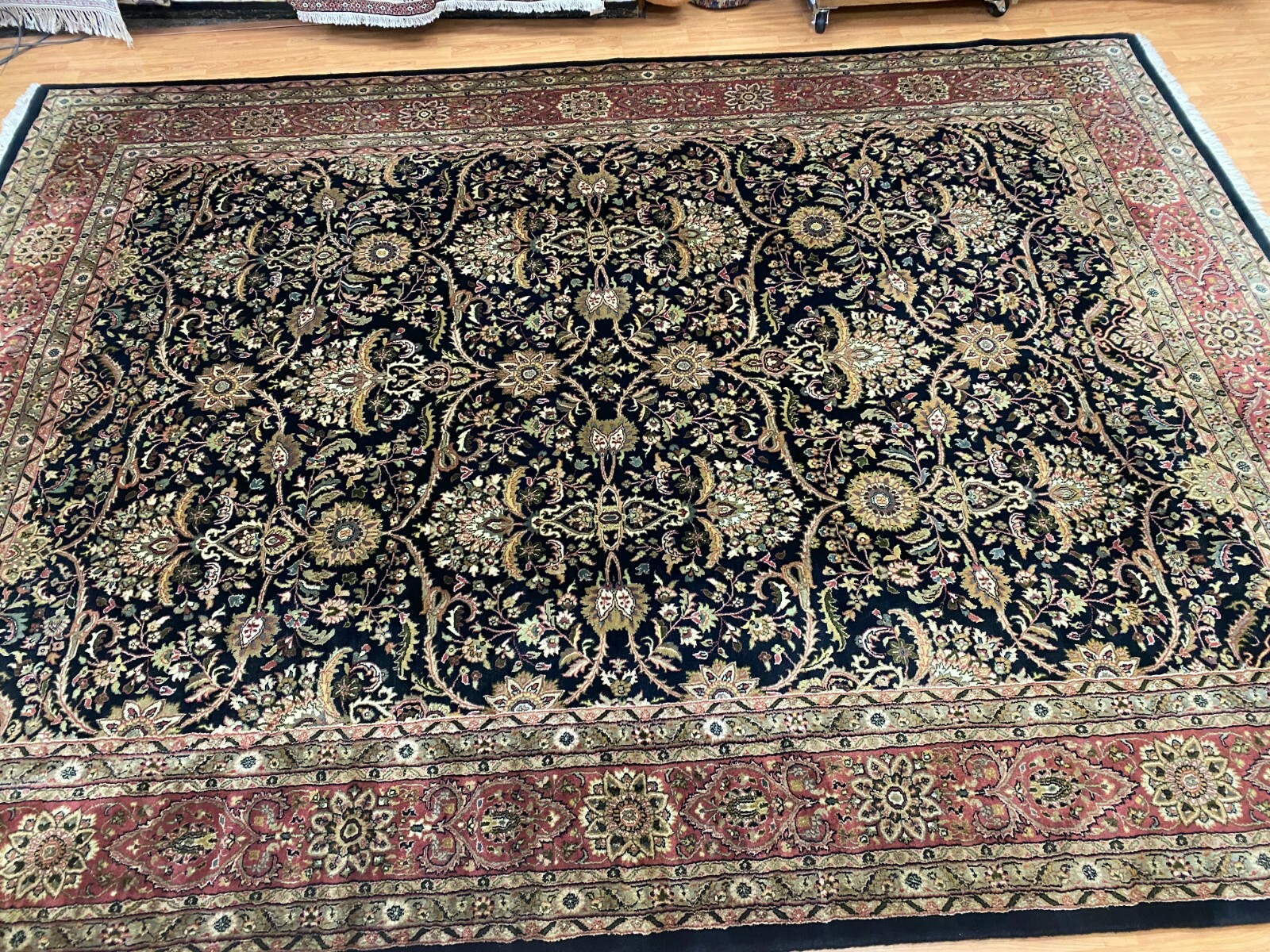 8’8″ x 11’8″ New Indian Traditional Oriental Rug – Fine – Hand Made – 100% Wool