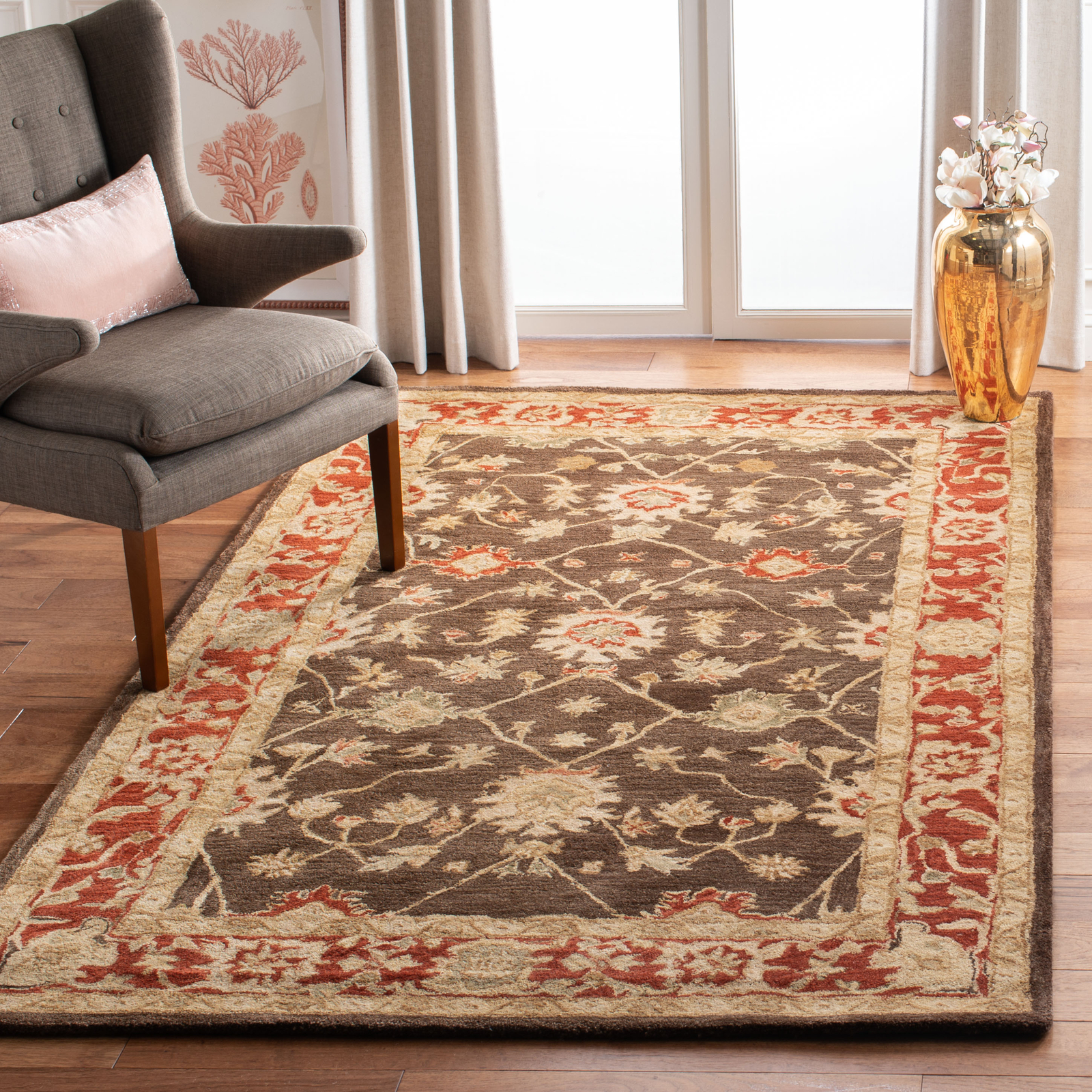 Safavieh Anatolia OLIVE / RUST 8′ X 10′ Area Rug – AN554A-8