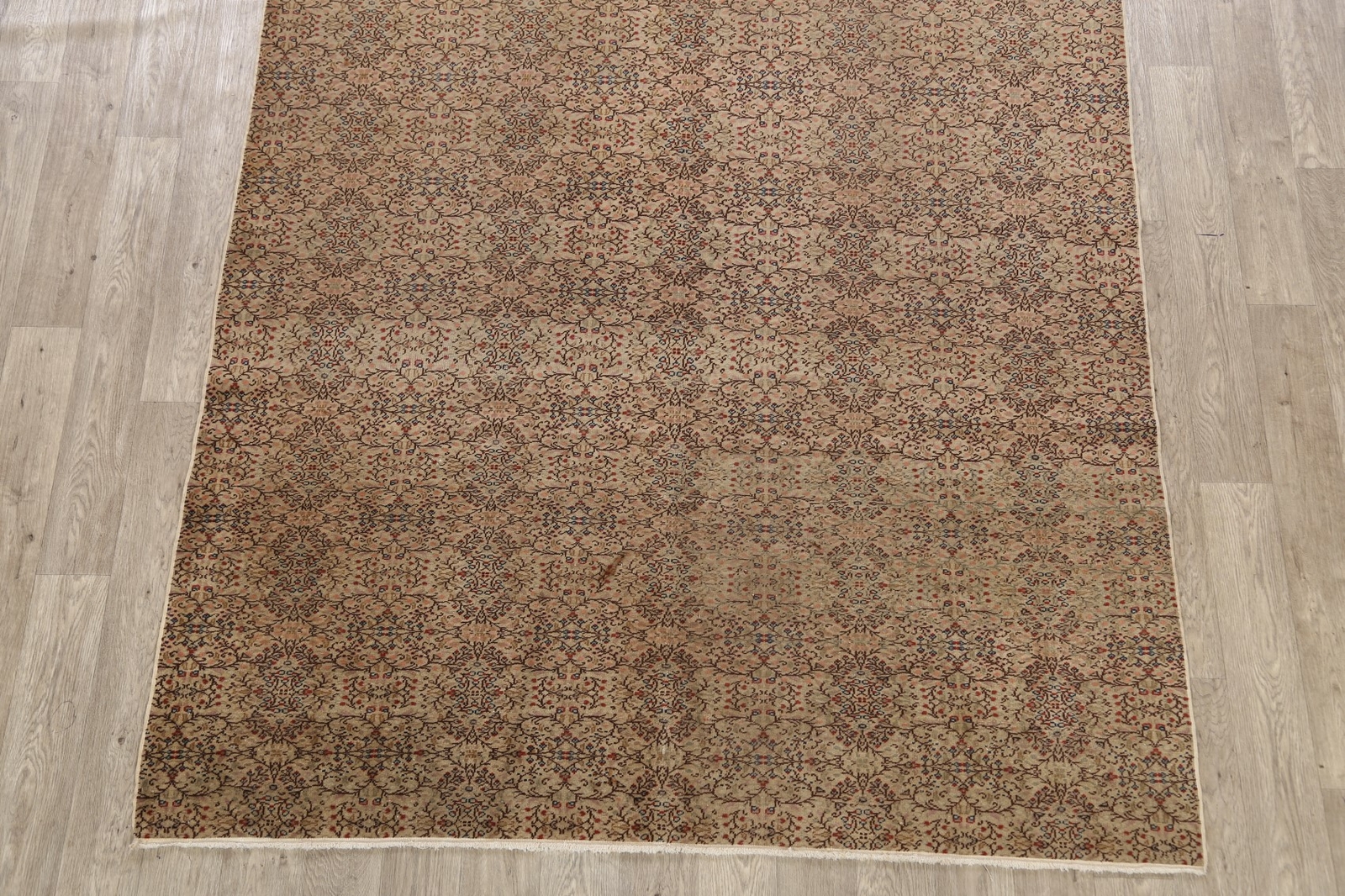 Antique Floral Anatolian Turkish Oriental Wool Area Rug Hand-Knotted Carpet 6×10