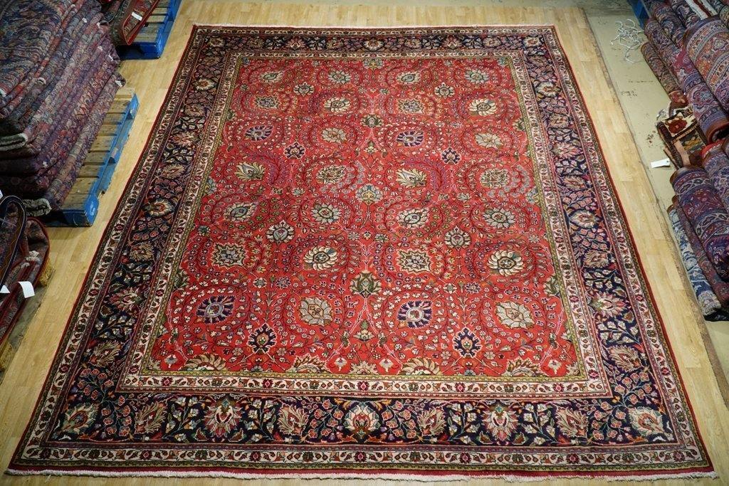 ALL OVER RED BLUE Perssiaan Tabreez RUG Shah Abbasi 10×13′ 74678
