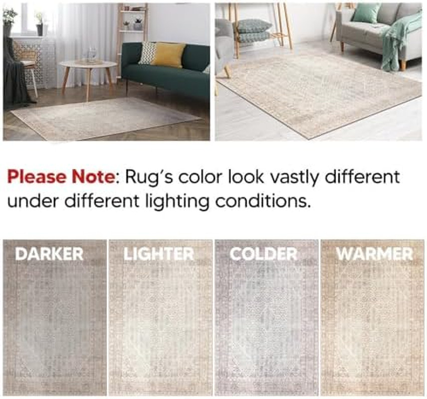 30″x144″ Vintage Runner Rug – Machine Washable, Non-Slip, Easy Clean
