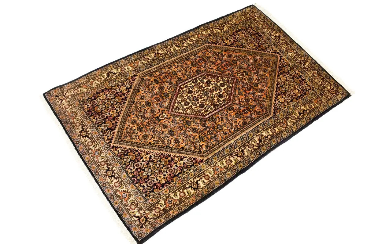 Handmade 3X5 Oriental Rug Orange Floral Design Classic Decor Plush Carpet
