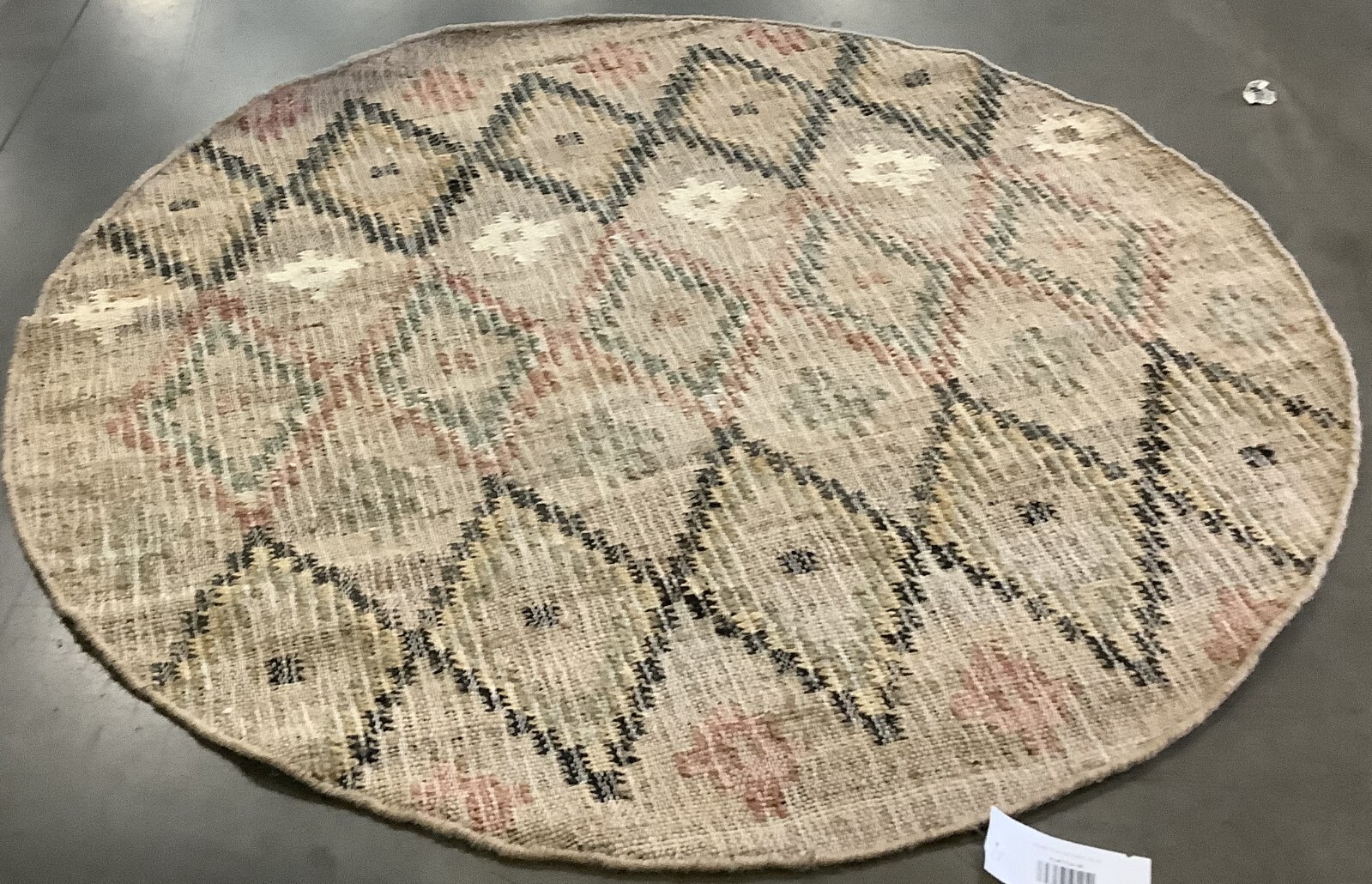 NATURAL / BLUE 5′-0″ x 5′-0″ Flaw in Rug, Reduced Price 1172675723 KLM753A-5R