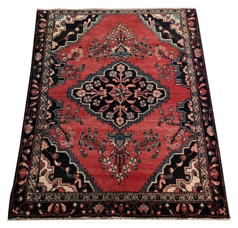 5′ x 6′ Red Orange Perssiaan Hammadan Rug 81659