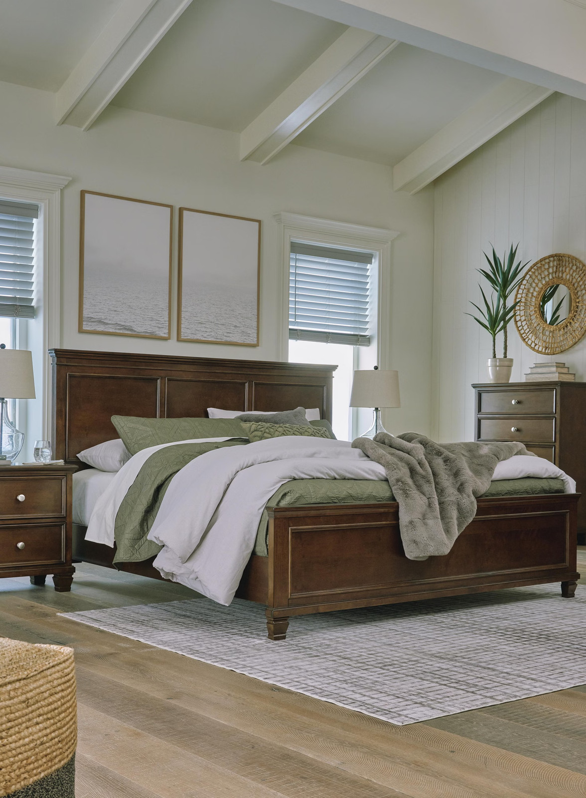 Signature Design by Ashley Kasney 5′ x 7′ Shag Area Rug, Neutral High Pile