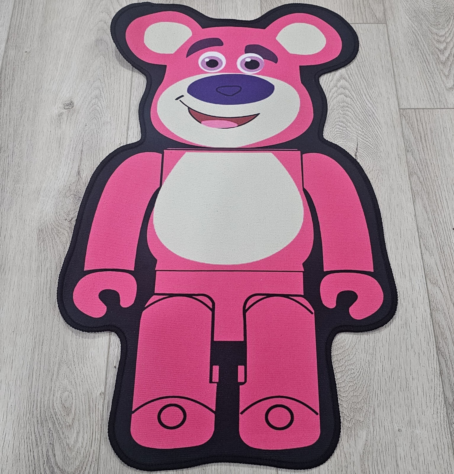 Lotso Hypebeast Room Bear Brick Kaws Toy Story Bearbrick Mat Rug Carpet Gray