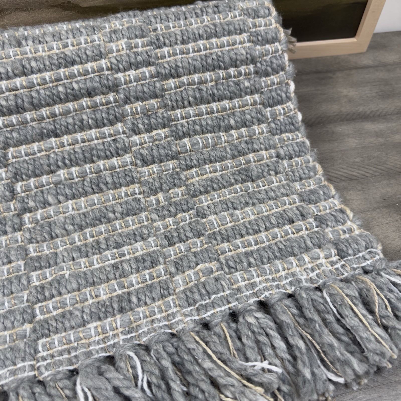 Pottery Barn Monterey Outdoor Performance Rug Mat 2’x3’ Chambray Multi Read