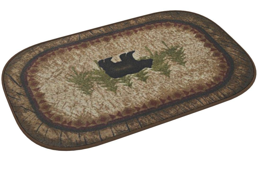 Mayberry Rug Cozy Cabin Cc5282 Birch Bear Non Skid Rug 30X46 Brown Cc5282 Cozy