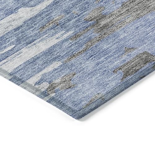 Chantille ACN704 Blue 1’8″ x 2’6″ Indoor Outdoor Area Rug, Easy Clean,