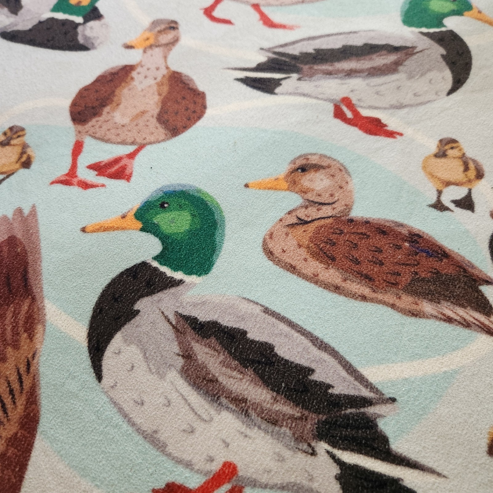 Cottagecore Mallard Ducks Washable NON SLIP 3 Foot Round Rug