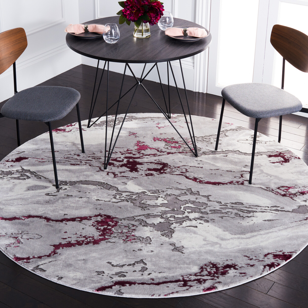 SAFAVIEH Craft Collection CFT860H Grey / Wine Rug