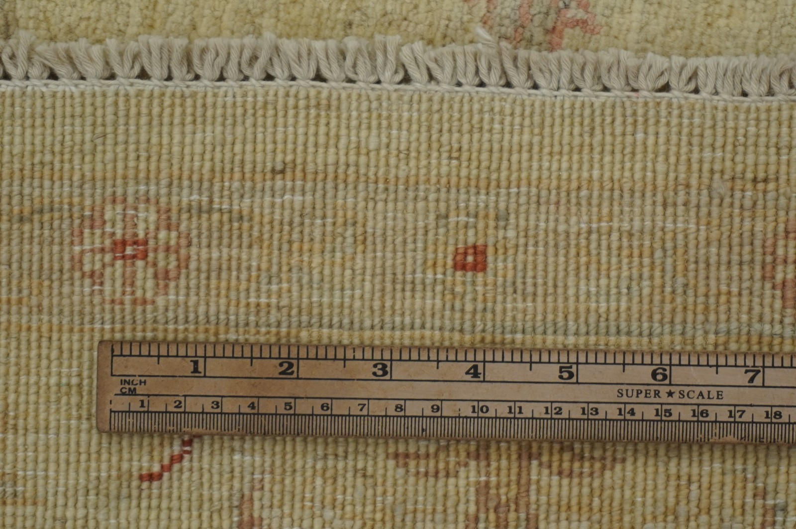 6×8 ft Ivory Beige Afghan Hand Knotted Wool Oriental Area Rug