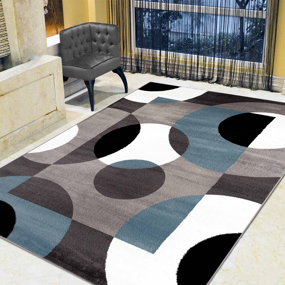 Velvet Contemporary Area Rugs Living Room Carpet Non-slip Floor Door Mat Runner