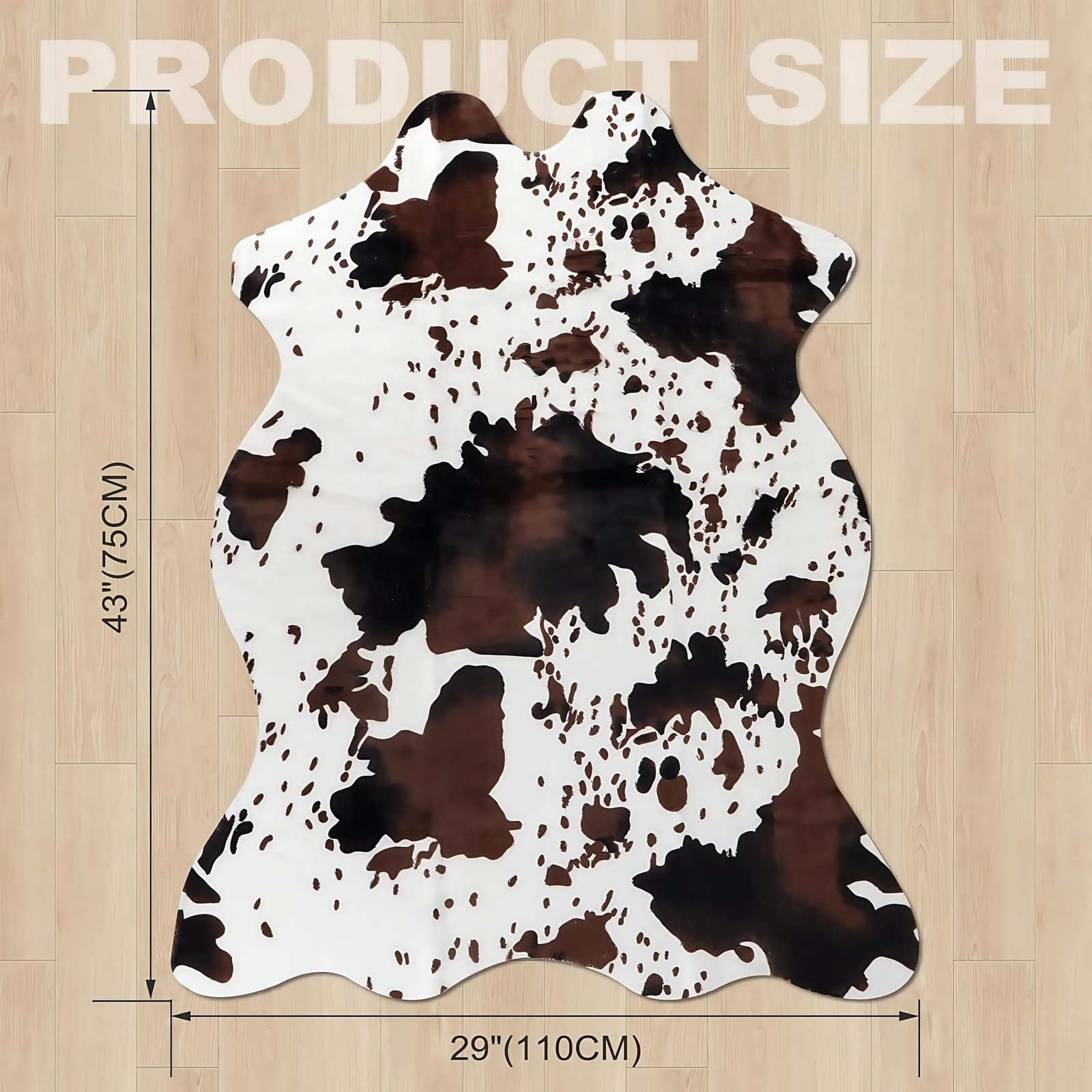 Cow Print Rug – 3.6×2.5 Feet Cow Hide Rugs Faux Cowhide Rug Cute Area Rug Fun…