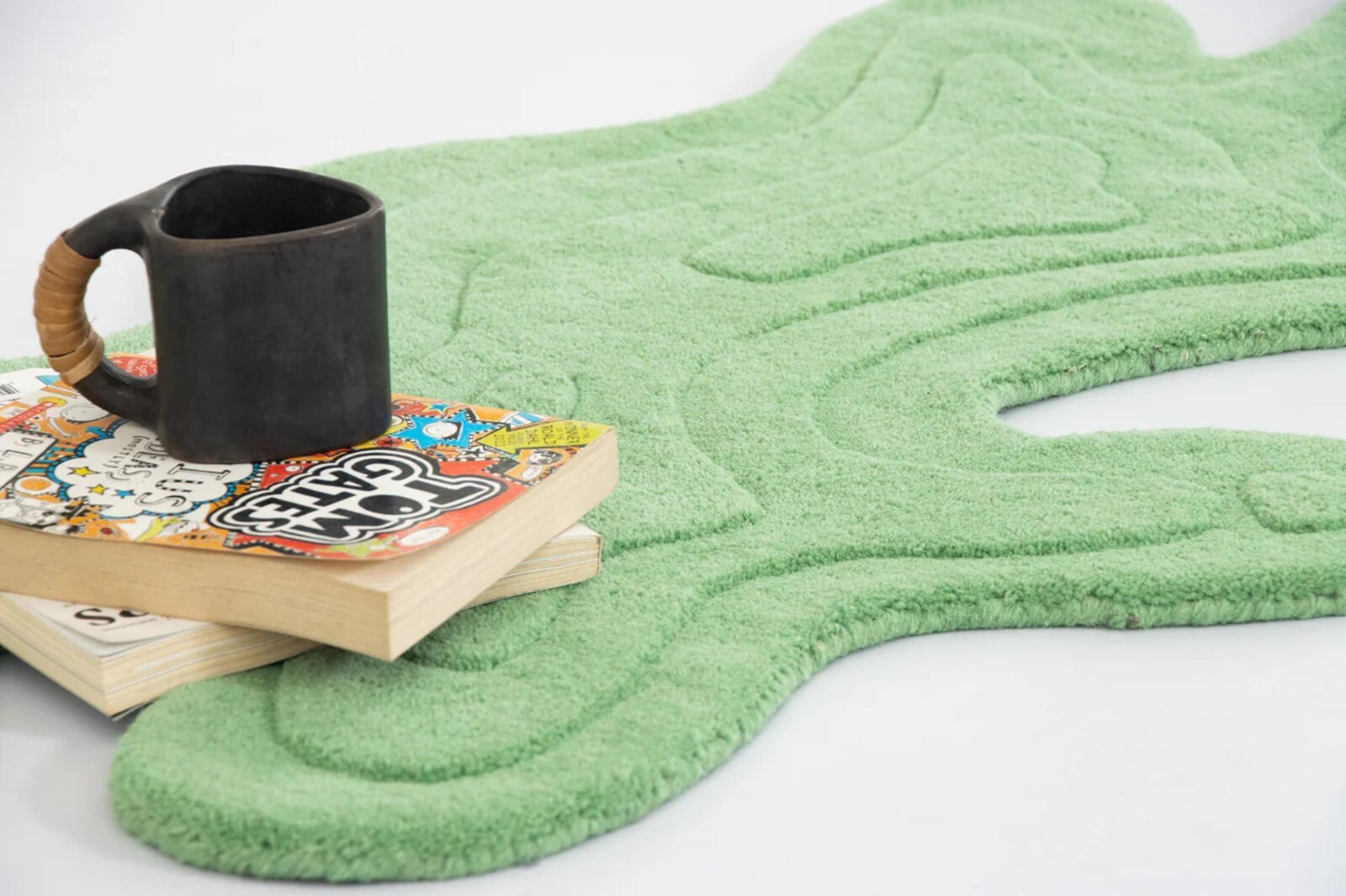 AMOEBA CELADON Hand Tufted Woolen Area Rug Carpets For Home, Bedroom Living Room