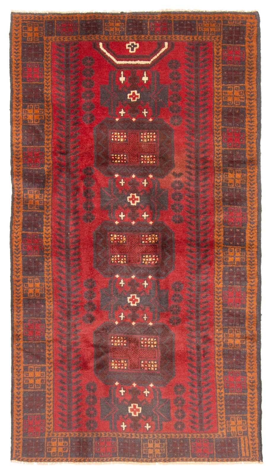 Vintage Hand-Knotted Area Rug 3’5″ x 6’7″ Traditional Oriental Wool Carpet