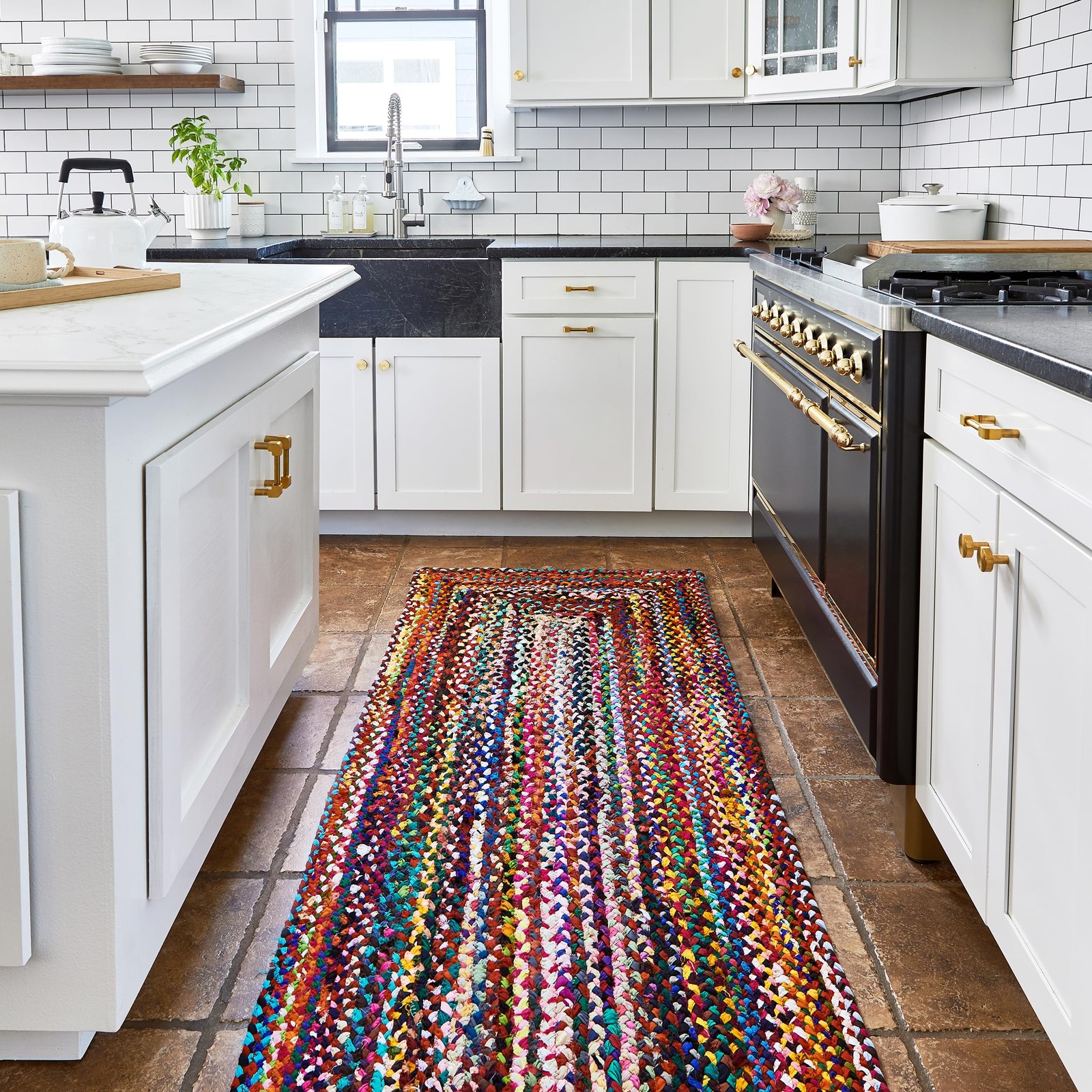 Tammara Bohemian Hand Braided Runner Rug, 2′ 6 x 8′, Multi