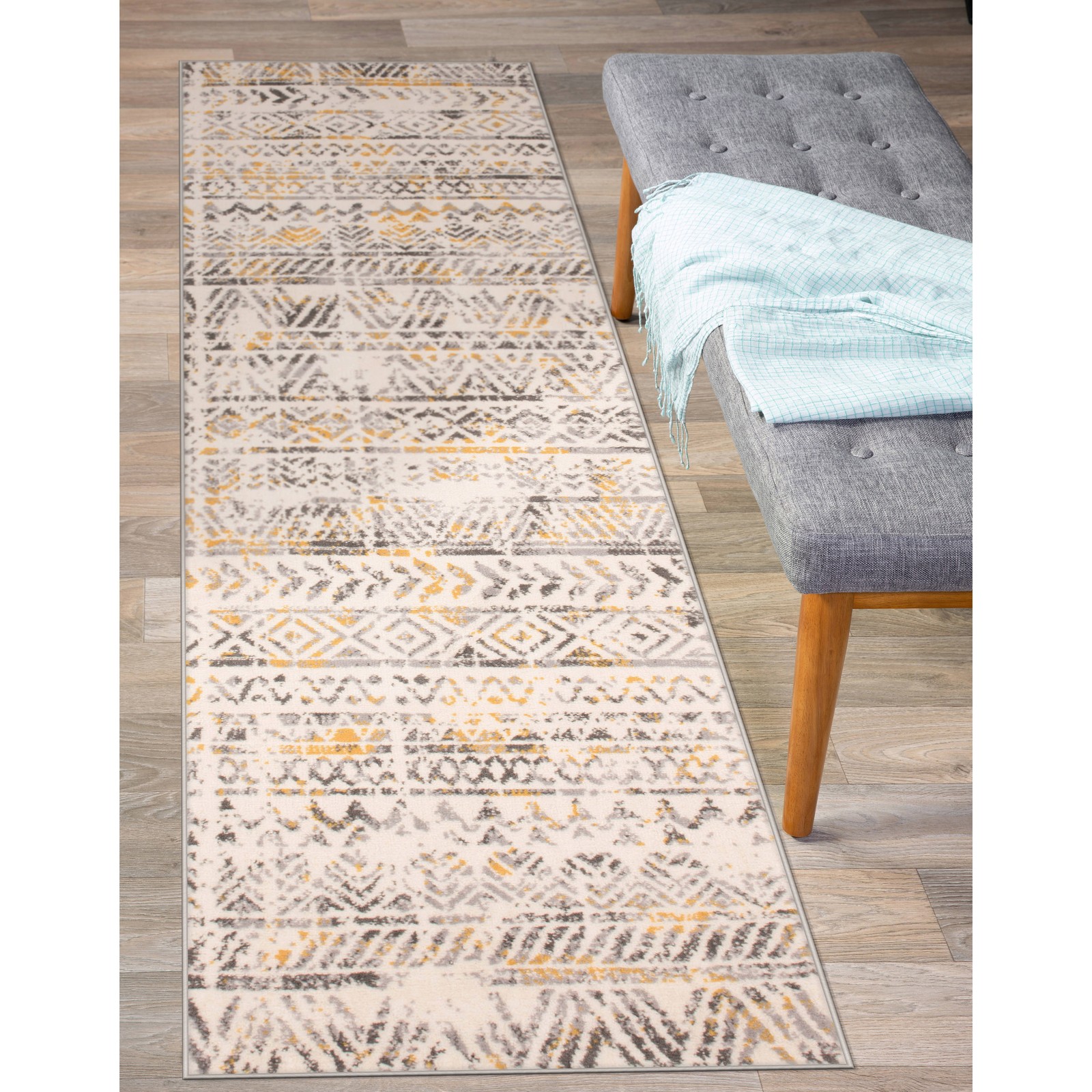 Rugshop Carpet Rug Runner Geometric Distressed Bohemian Kitchen Runner Rugs 2×7