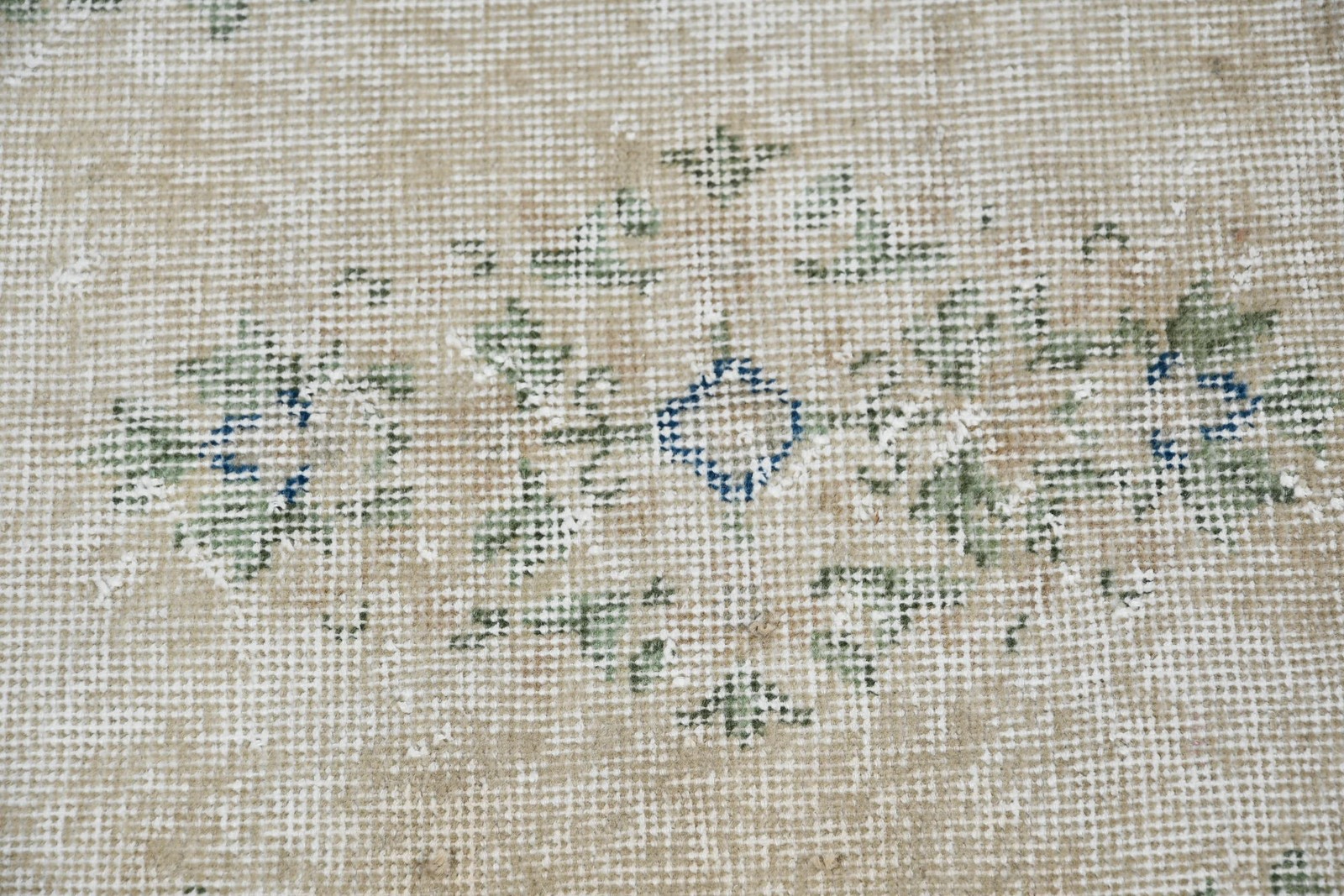 Turkish Area Rug 3,9×6,8 ft, Gray Blue Oriental Rug Wool