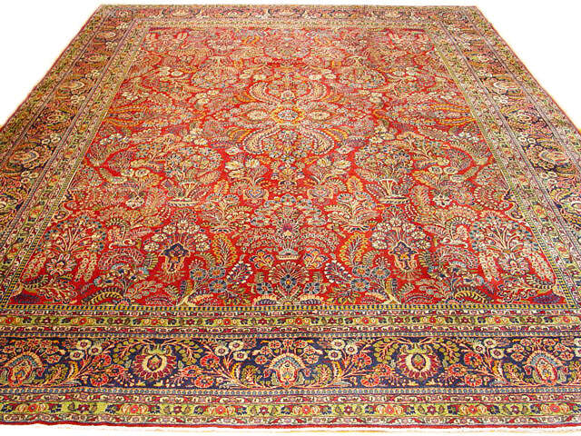 Harooni Rugs Dazzling 12×15 Hand Knotted Semi-Antique Lilihan 1950s Wool PIX-416