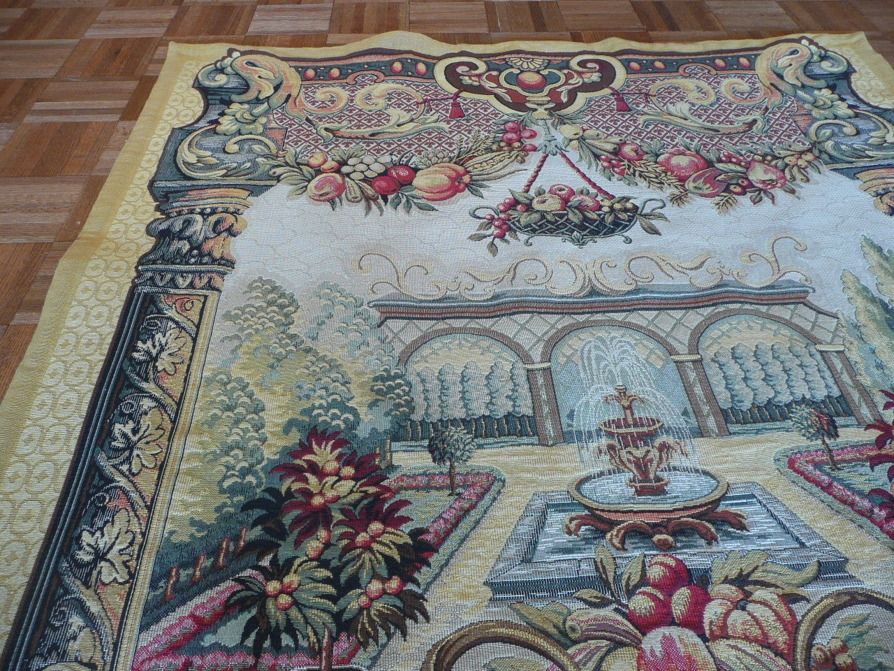 4’3 x 5’8 Hand Knotted French Tapestry Fountain Design G656
