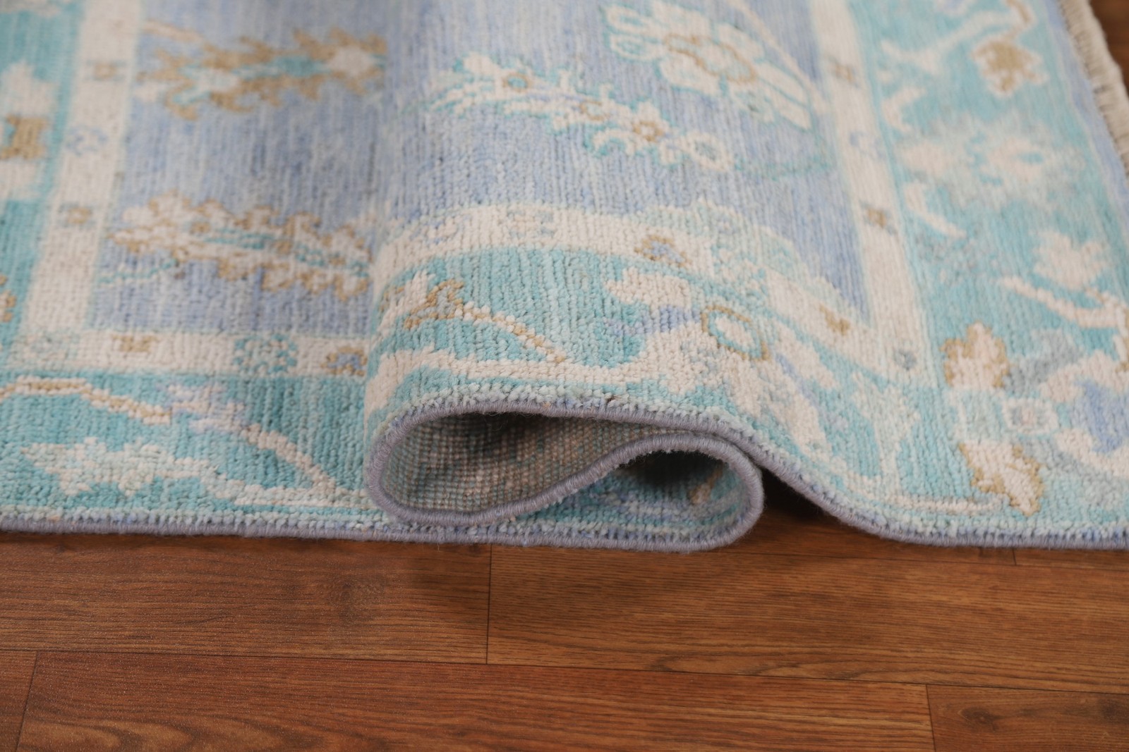 Oushak Turkish Accent Rug 2×4 Vegetable Dye Hand-knotted Wool Geometric Carpet